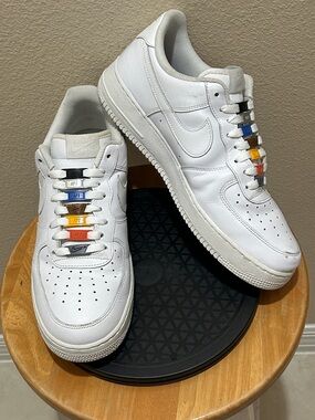 Nike Air Force 1 Low ‘07 White 315122-111 *Customized lace keepers*